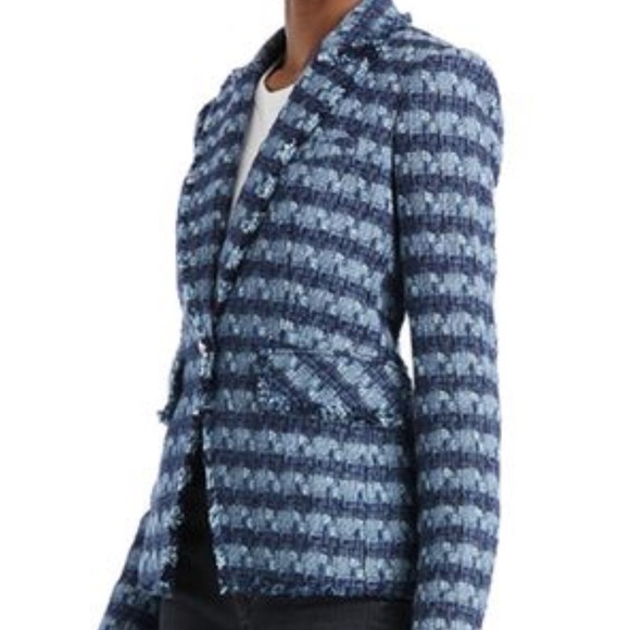 Veronica Beard Cutaway Tweed Dickey Blazer - Picture 7 of 12